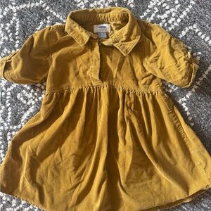 Old Navy Mustard Corduroy Collared Dress
